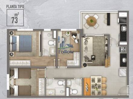 Apartamento, 3 quartos, 73 m² - Foto 38