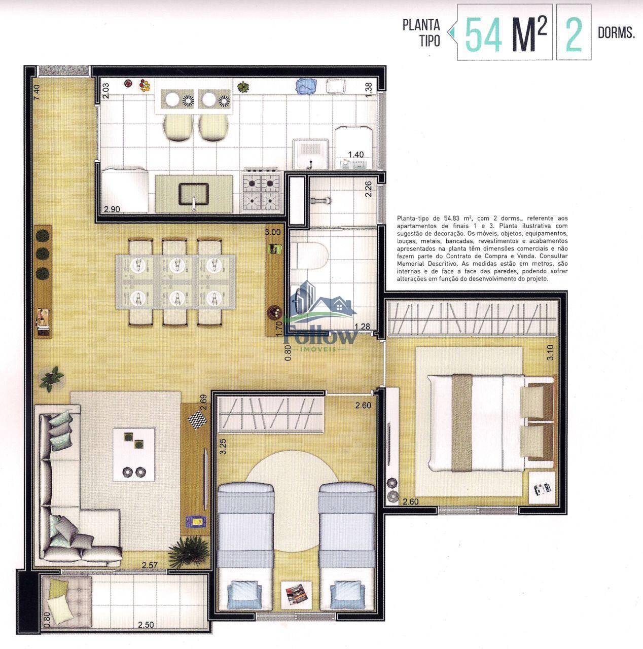 Apartamento, 2 quartos, 54 m² - Foto 19