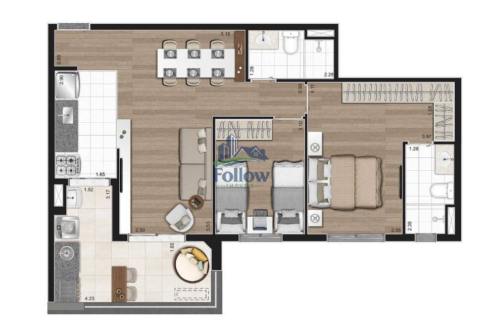 Apartamento, 2 quartos, 75 m² - Foto 41