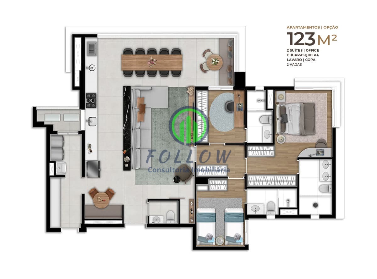Apartamento, 3 quartos, 123 m² - Foto 46
